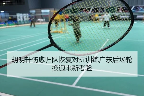 胡明轩伤愈归队恢复对抗训练广东后场轮换迎来新考验